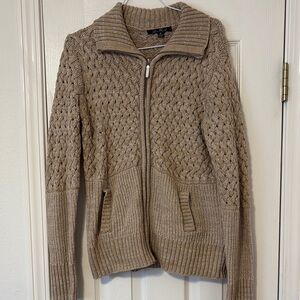 Women's Tan Sweater by Anne Frank